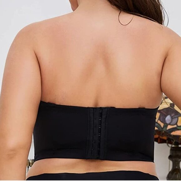 Longline Strapless Bra Full Coverage Seamless Bustier Bra, 32C - Picture 7 of 9
